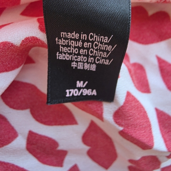 Victoria's Secret Lipstick Print Chemise With Lace Detail Size M - Picture 4 of 4